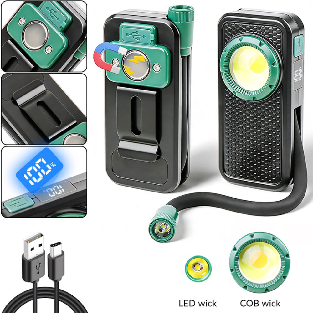 Outdoor Power For Lights - Neue magnetische Arbeitsleuchte mit Stiftclip, biegbarem