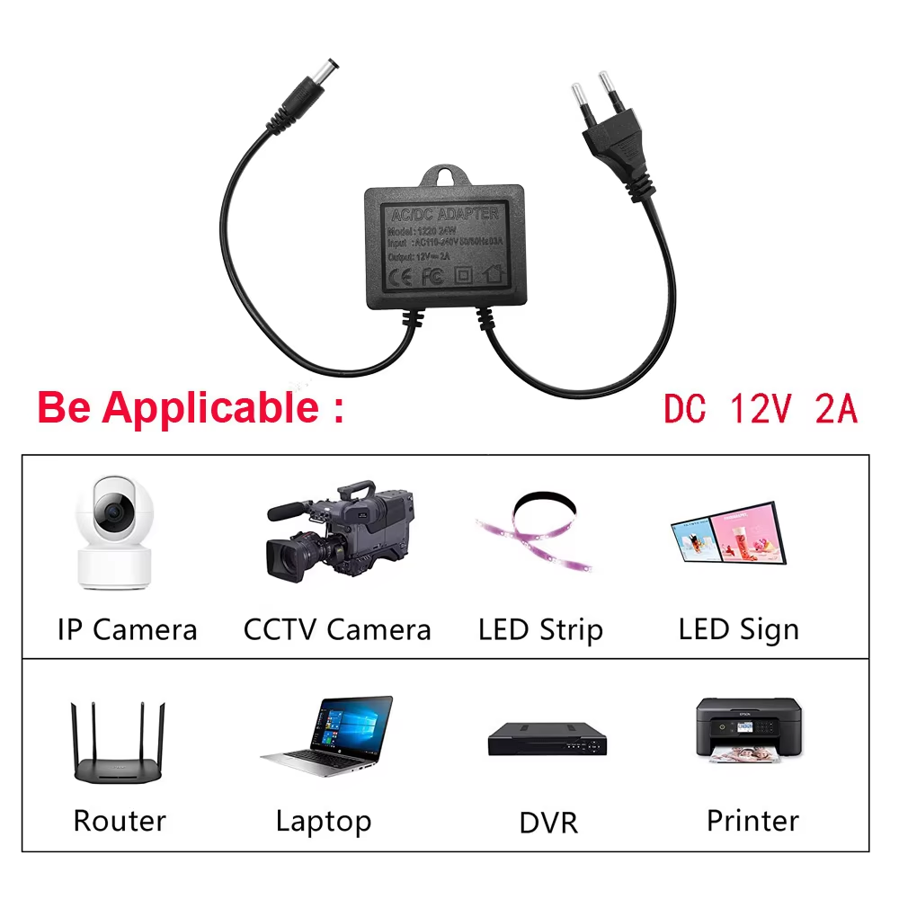 Outdoor Power Plug In - Wasserdichter Netzadapter für den Außenbereich, DC
