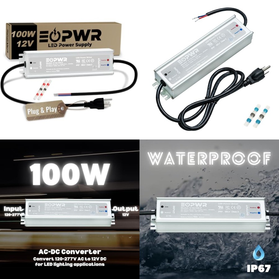 Outdoor Power Plug In - LED-Treiber, wasserdicht, IP67, Netzteil, AC120–277 V