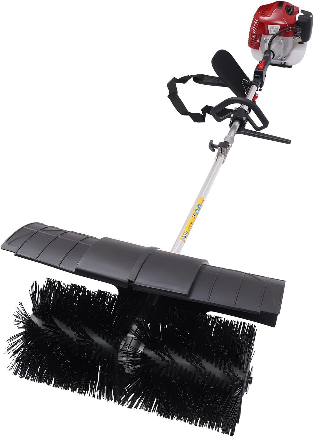 Outdoor Power Broom - Benzin-Handkehrmaschine, Outdoor-Handkehrmaschine mit 2-Takt-52-cm³-Benzinmotor, handgeführte Kehrmaschine