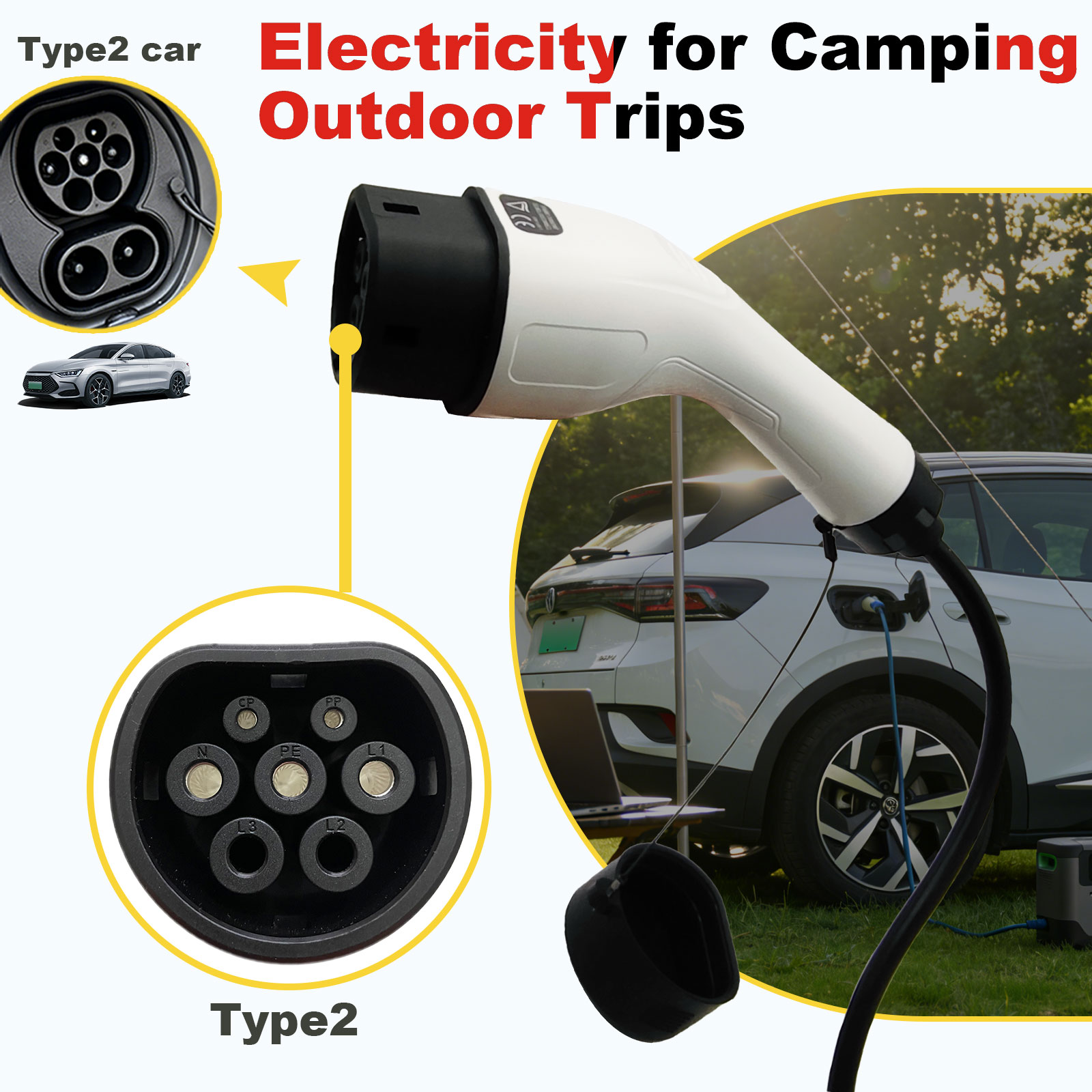 Typ2 V2L Entladeadapter 16A Br – Outdoor Power Adapter Bewertung und Preis