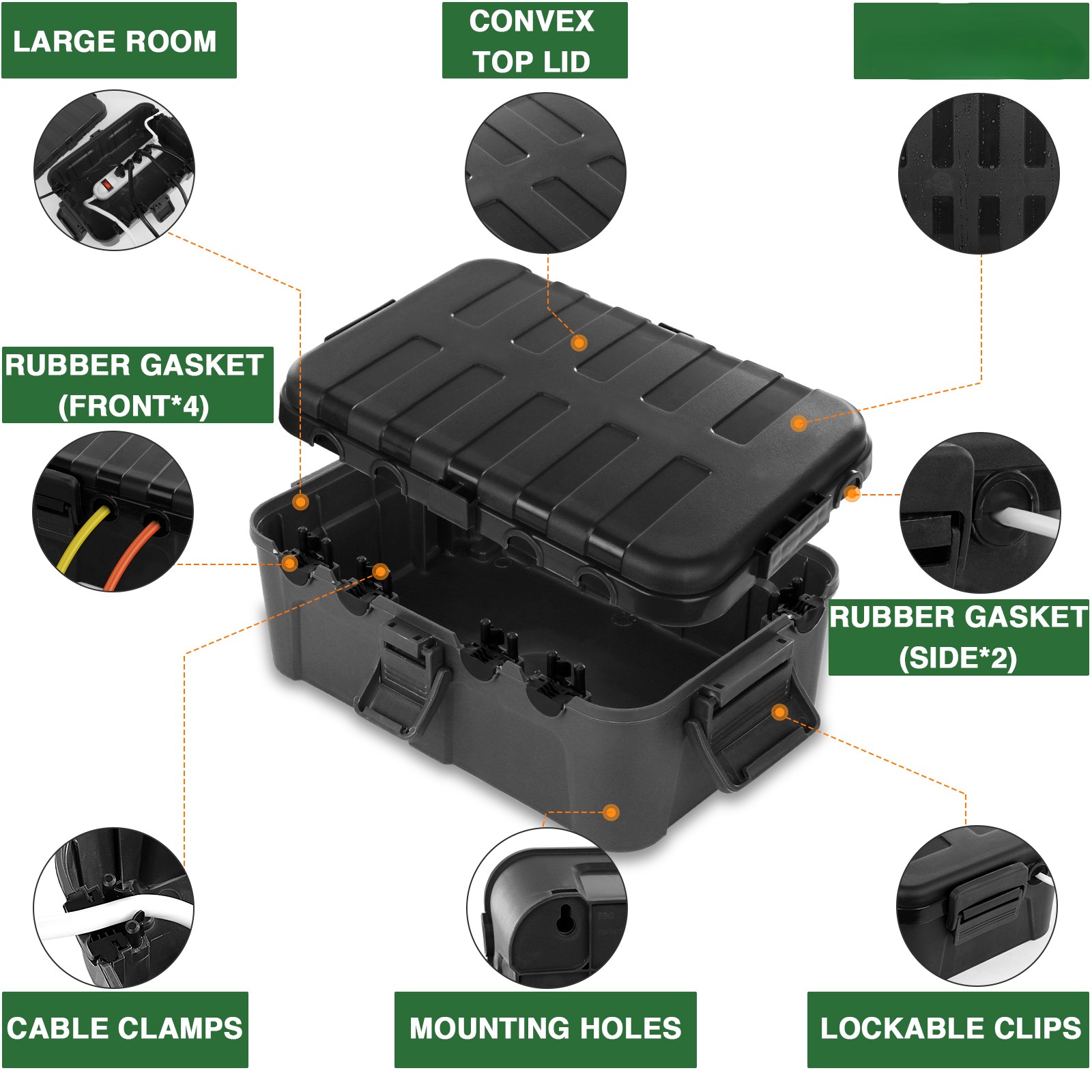 Große Steckdose für den Außenb – Outdoor Power Strip With Cover Bewertung und Preis