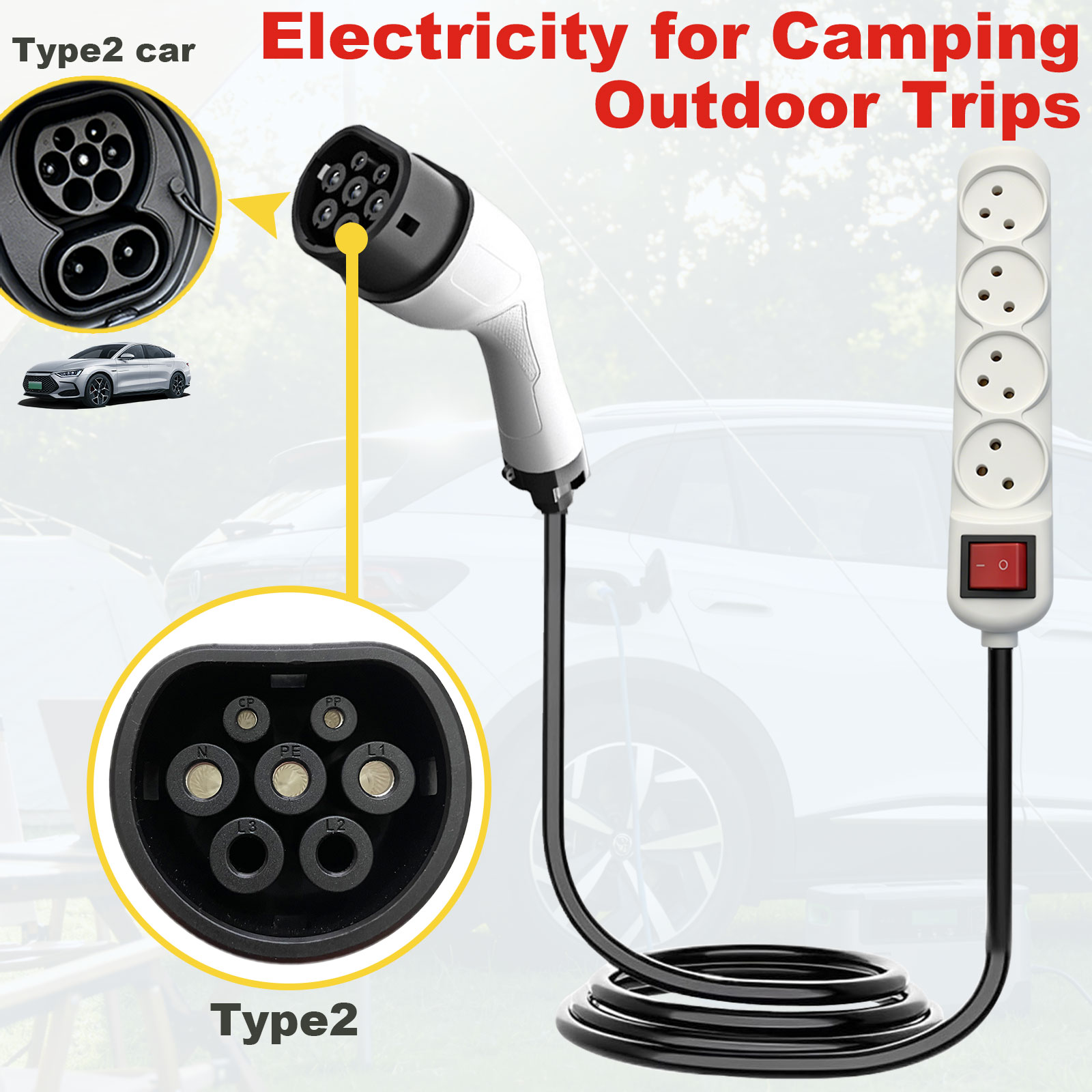 Typ2 V2L Entladeadapter Israel – Outdoor Power Adapter Bewertung und Preis