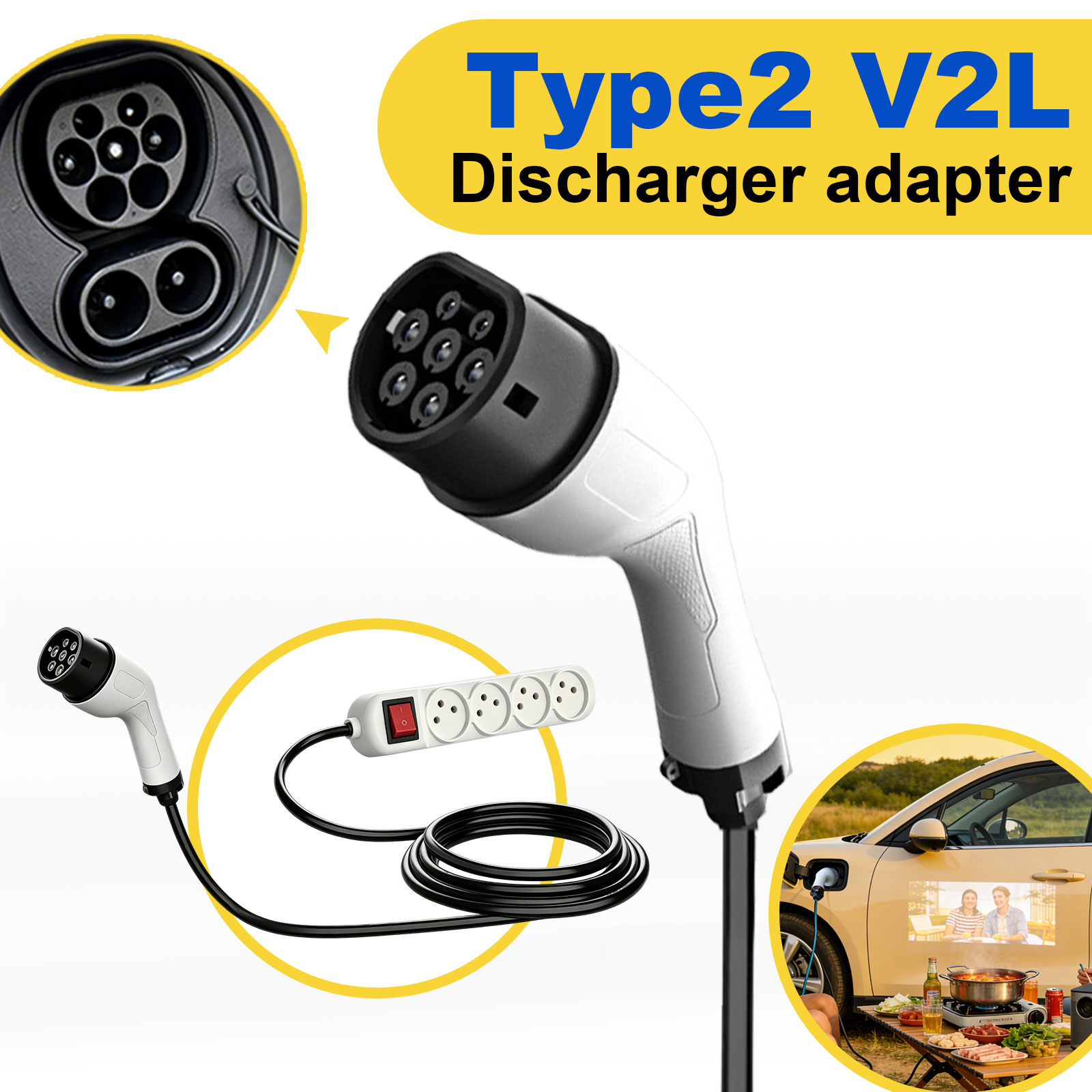 Typ2 V2L Entladeadapter Israel – Outdoor Power Adapter Bewertung und Preis